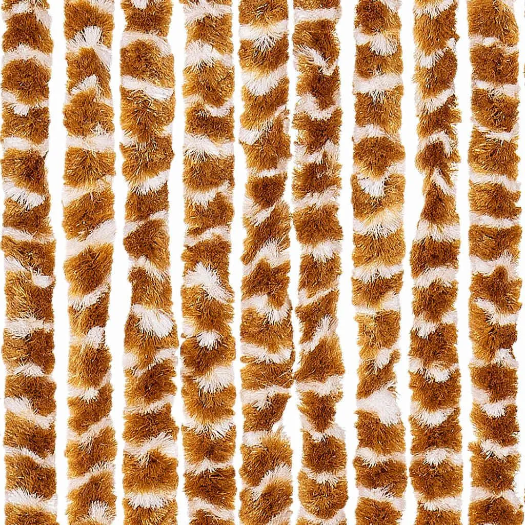 Rideau de porte chenille Fly 56x185 cm ocre et blanc par VidaXL - 7
