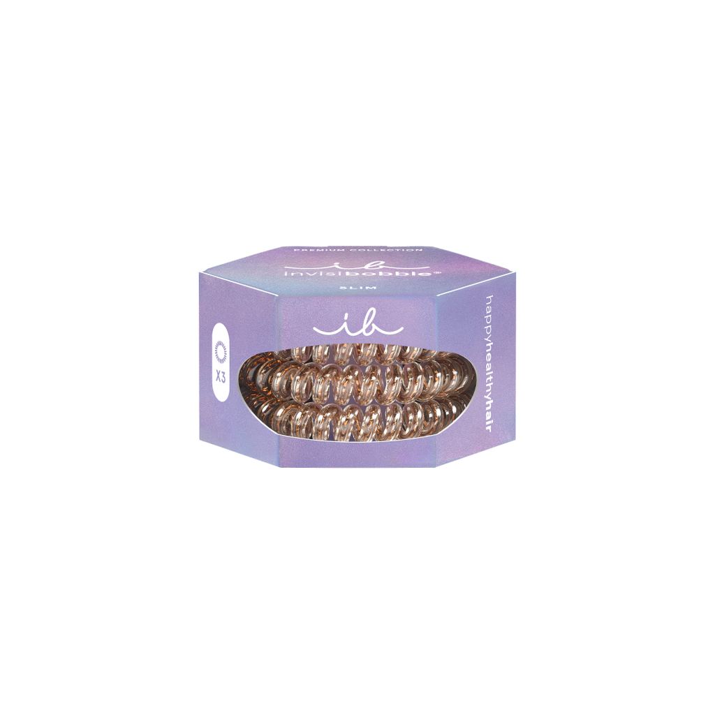Haargummi Slim Premium Bronze me Pretty 3 Stü ck Produktbild 