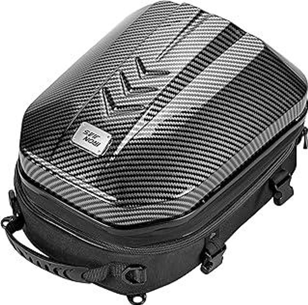Grapelet Motorrad Hecktasche wasserdicht sozius gepäcktasche ABS Hartschalen Motorrad helmtasche mit erweiterbarem Stauraum 24L-35L Reisetasche Ta...