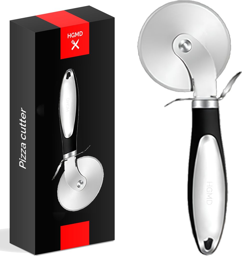 HGMD Pizzaschneider mit Aufhängehaken - Edelstahl - spülmaschinenfest