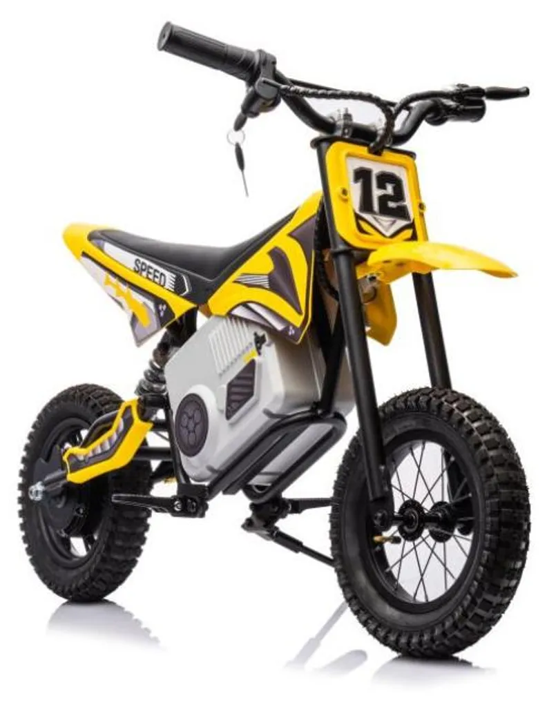 Vélo cross à piles A9901 Jaune pour les jeux de plein air au jardin