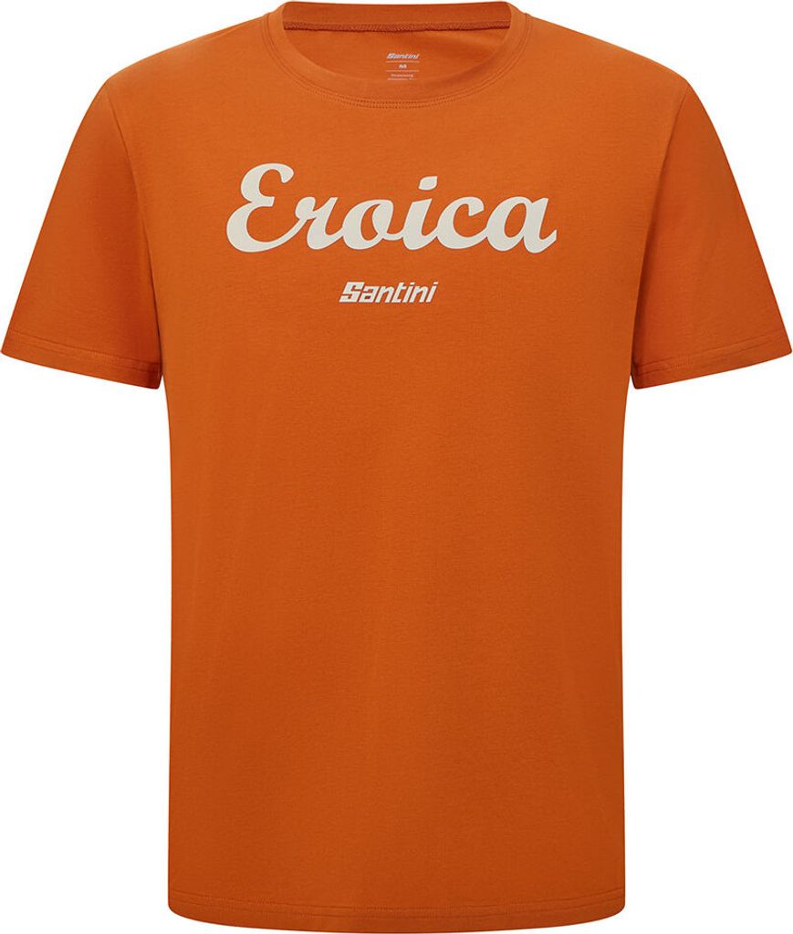 Santini Eroica Strada Kurzarm-t-shirt Orange S Mann Orange S