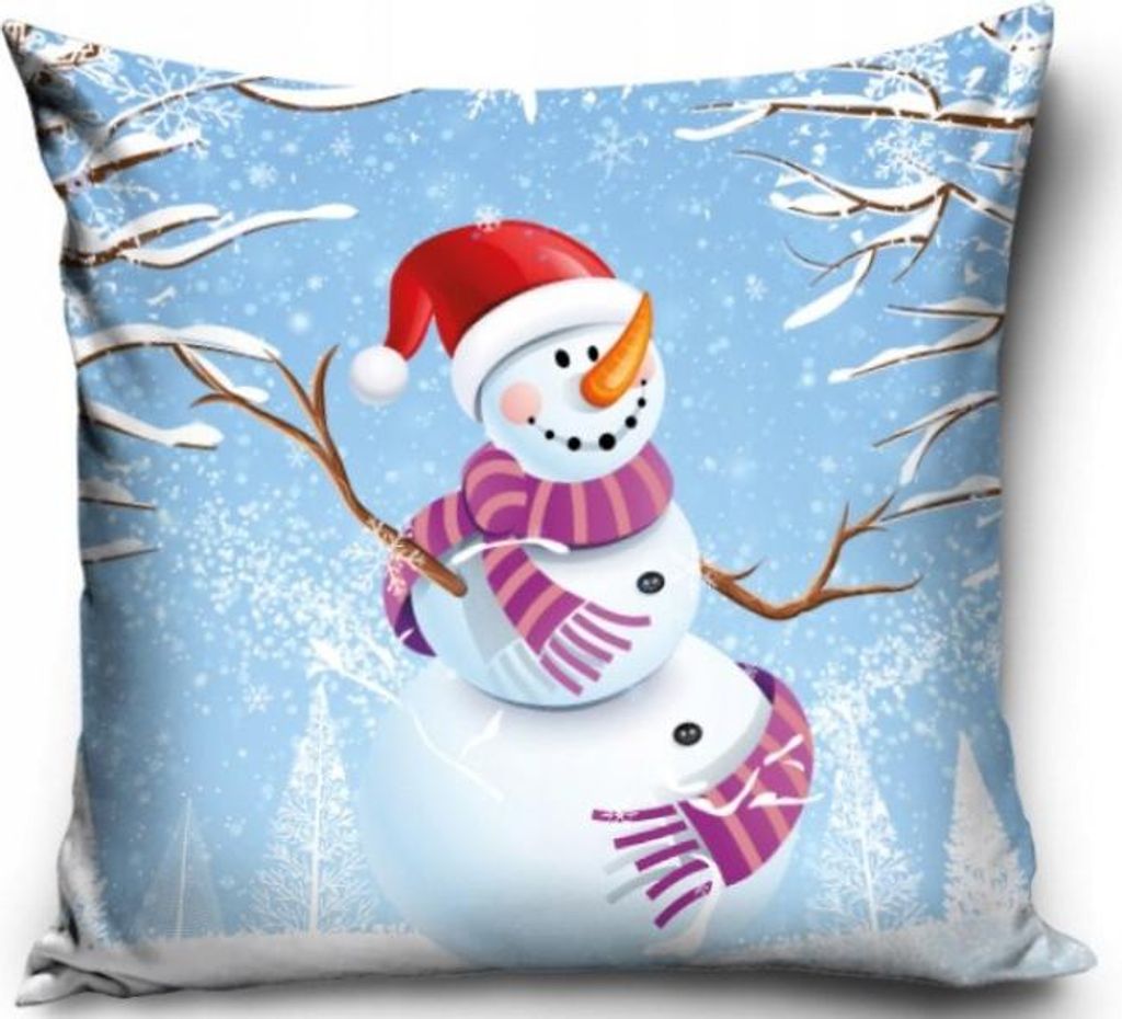 Weihnachts-Kissenbezug Schneemann, 40/40cm, PNL237004