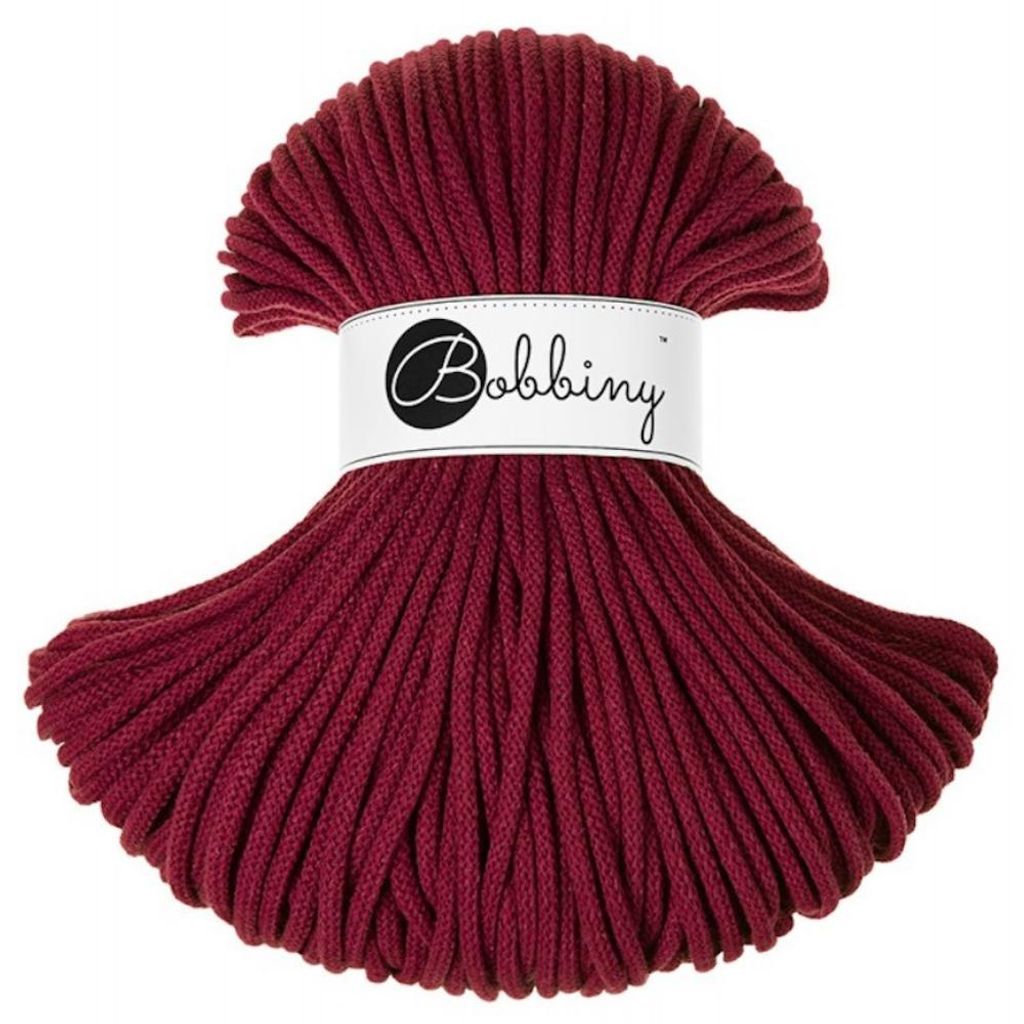 Bobbiny Premium 5 mm 100 m Wine Red Šňůra Obrázek produktu 