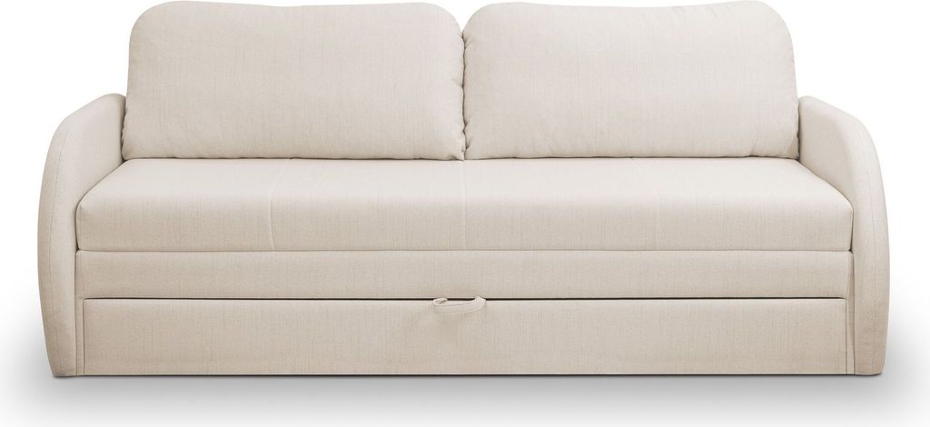 Selsey DIEGO - 3-Sitzer-Sofa mit Schlaffunktion und Bettkasten, hellbeige