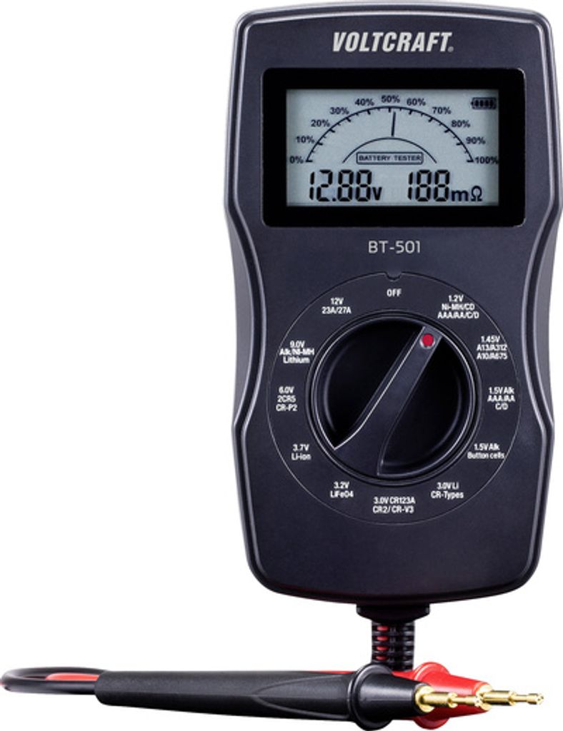 Tester per batterie VOLTCRAFT BT-501 Campo di misura Immagine del prodotto 