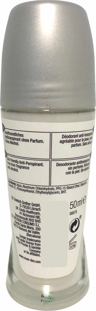 Mum Deo Roll on 50ml bez parfému Deodoranty | Kaufland.cz