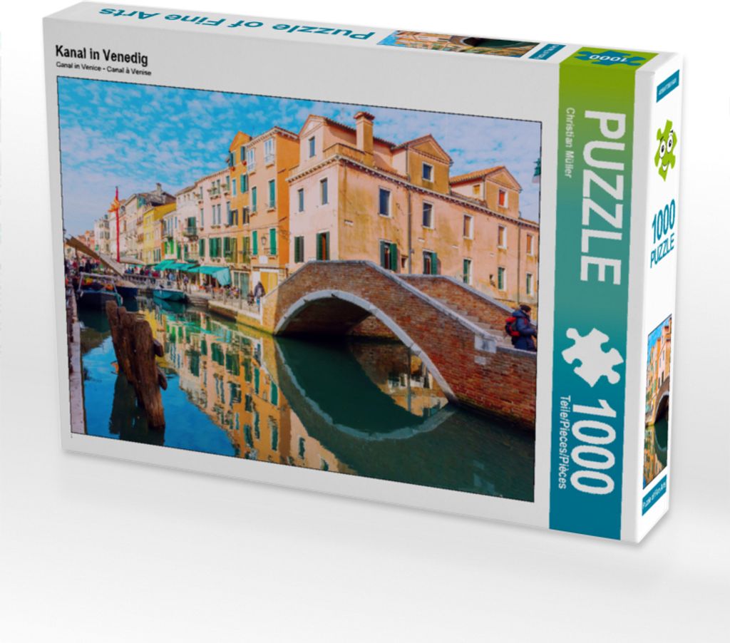 CALVENDO Puzzle Kanal in Venedig | 1000 Teile Lege-Größe 64x48cm Foto-Puzzle für glückliche Stunden