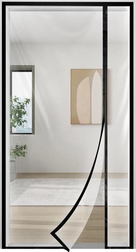Moustiquaire magnétique réversible 120x210 cm rideau noir maillage fin