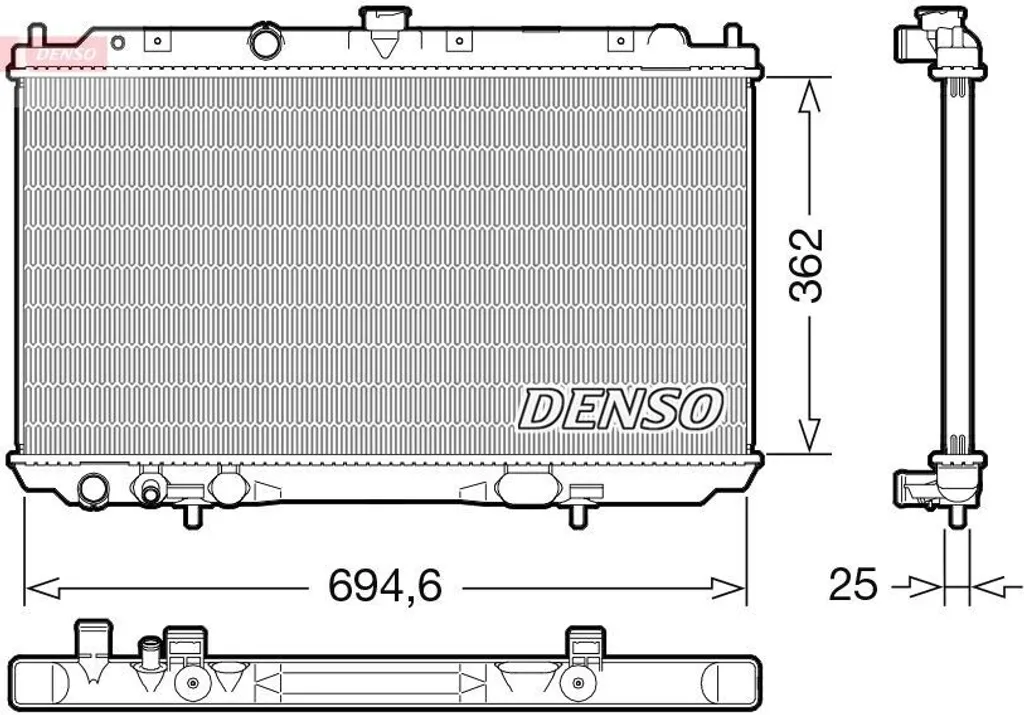 Radiateur de refroidissement pour Primera P12 - Pièce DENSO DRM46073