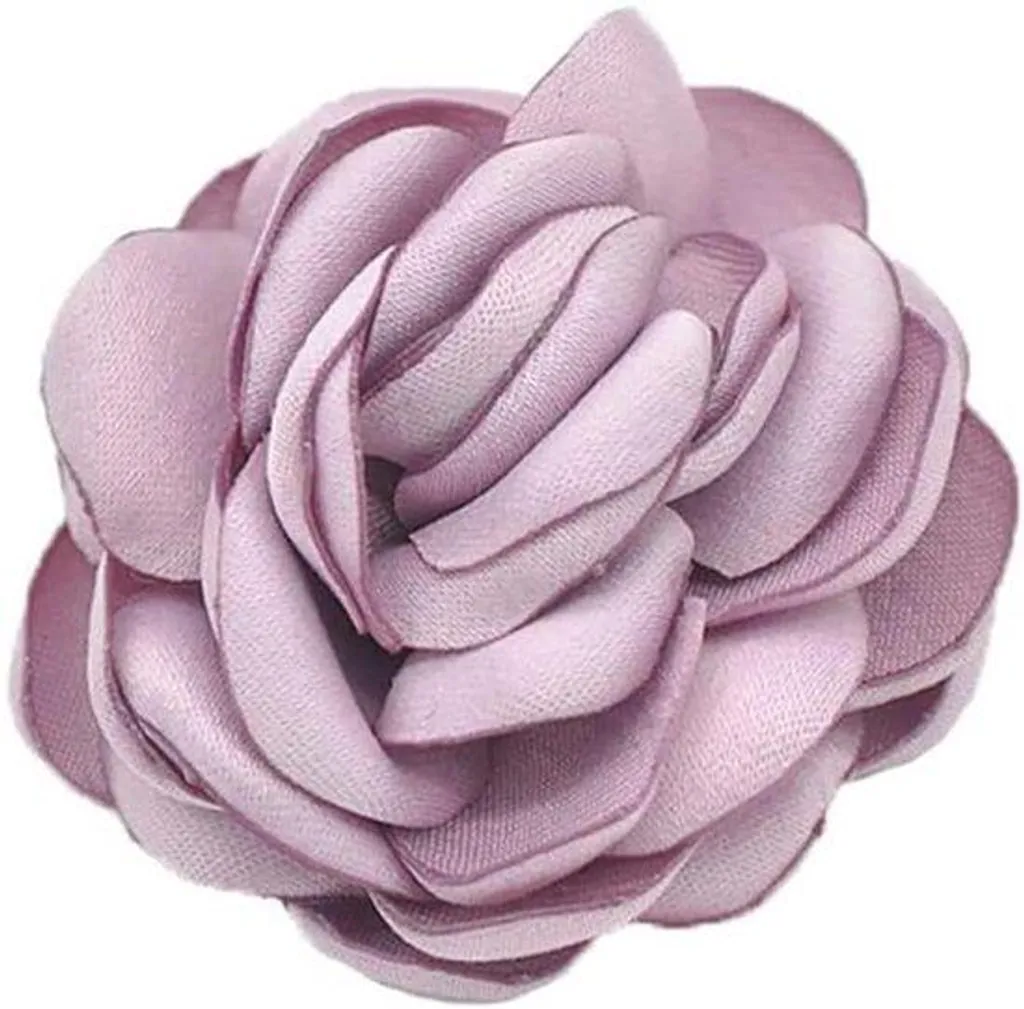 Broche rose en soie 2 en 1 accessoire polyvalent cadeau mode féminin