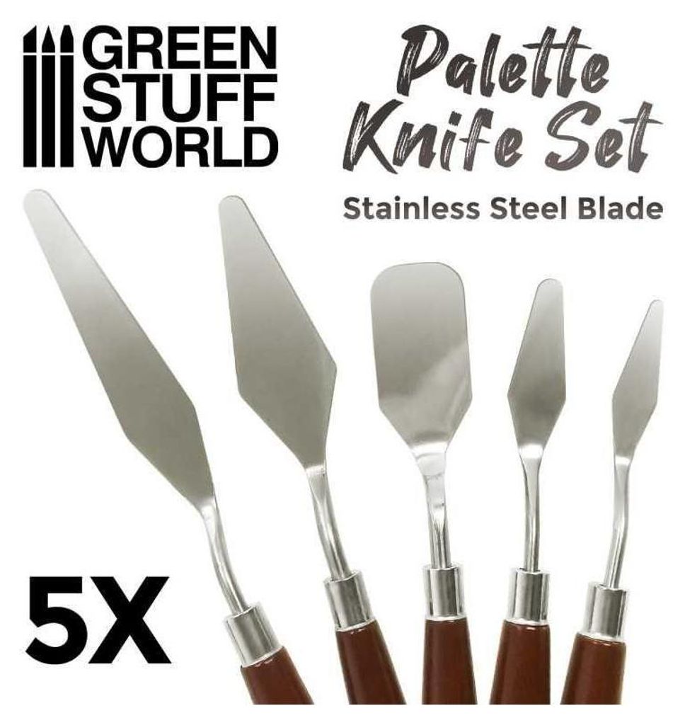 Green Stuff World GSW3105 - Palette Knife Tools - 5Pcs/Set - Neu