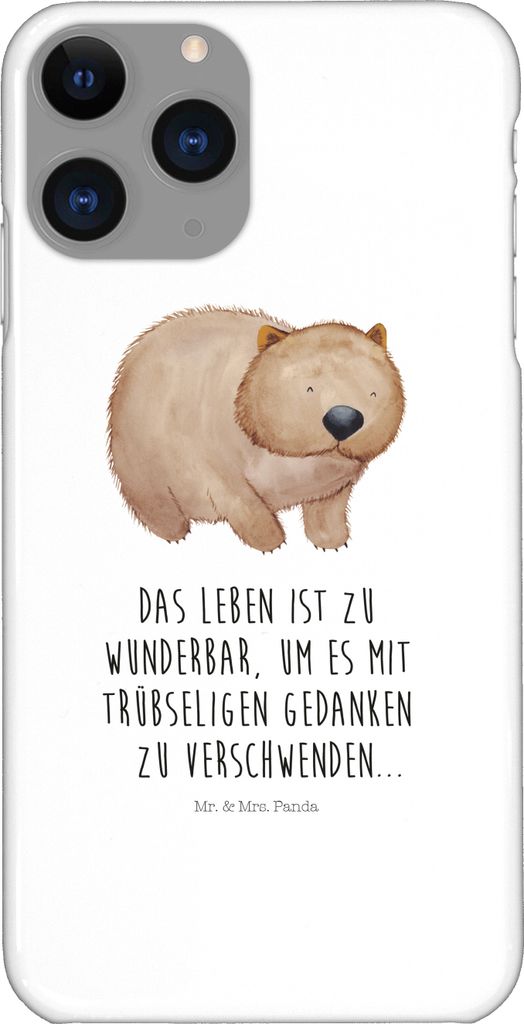 Mr. & Mrs. Panda Iphone 11 Pro Handyhülle Wombat - Weiß - Geschenk, Spruch, Lustige Sprüche, Handy Case, Motivation, Premium Kunststoff, Das Leb...