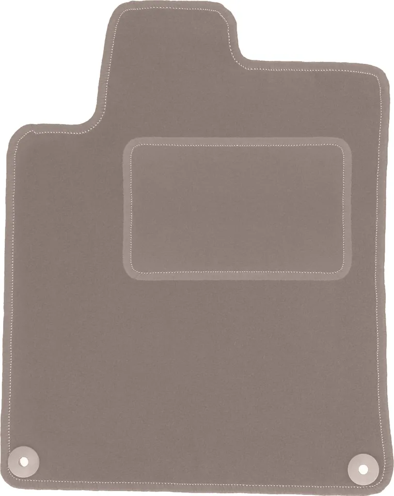 Tappetino conducente in velluto beige compatibile con Peugeot 407 (2004-2011, coupé, sedan, station wagon) – con fissaggi – su misura