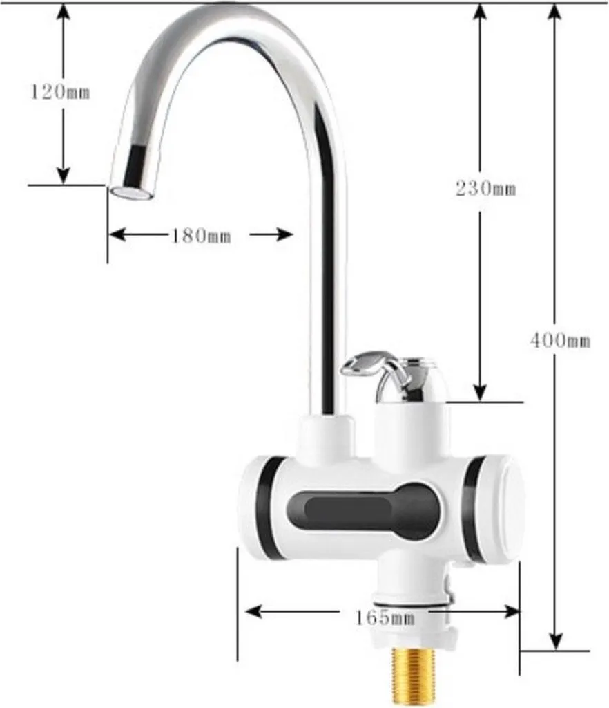 Robinet d'eau chaude instantanée 60 °C avec chauffage électrique rapide - 2