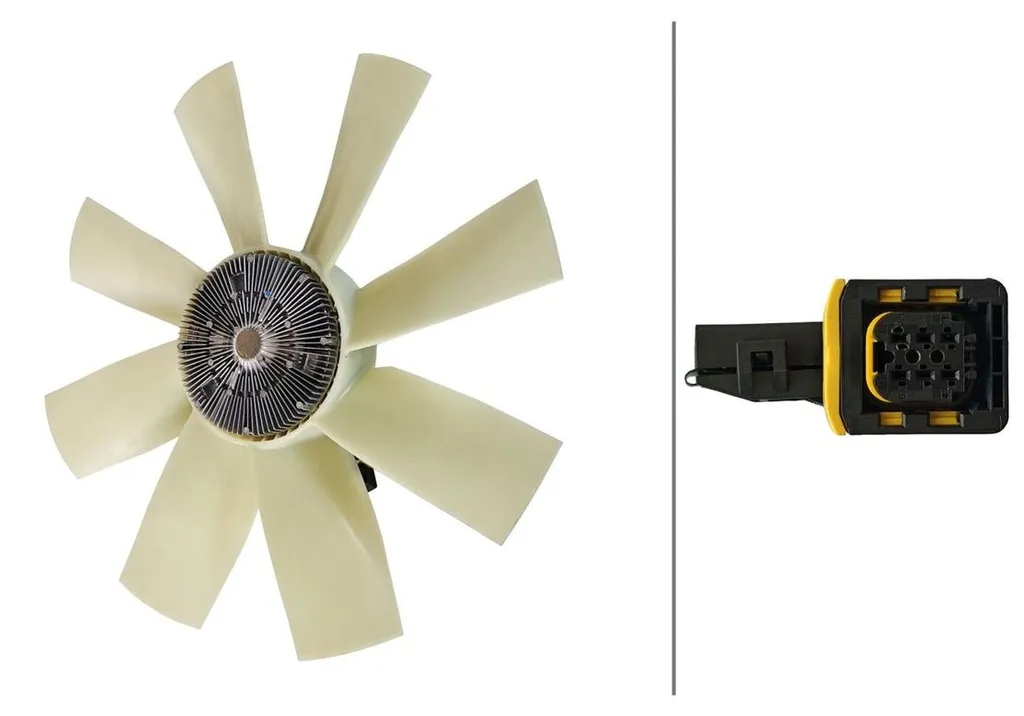 Ventilateur Moteur 24V 5 Broches HELLA pour Camions VOLVO FH Séries