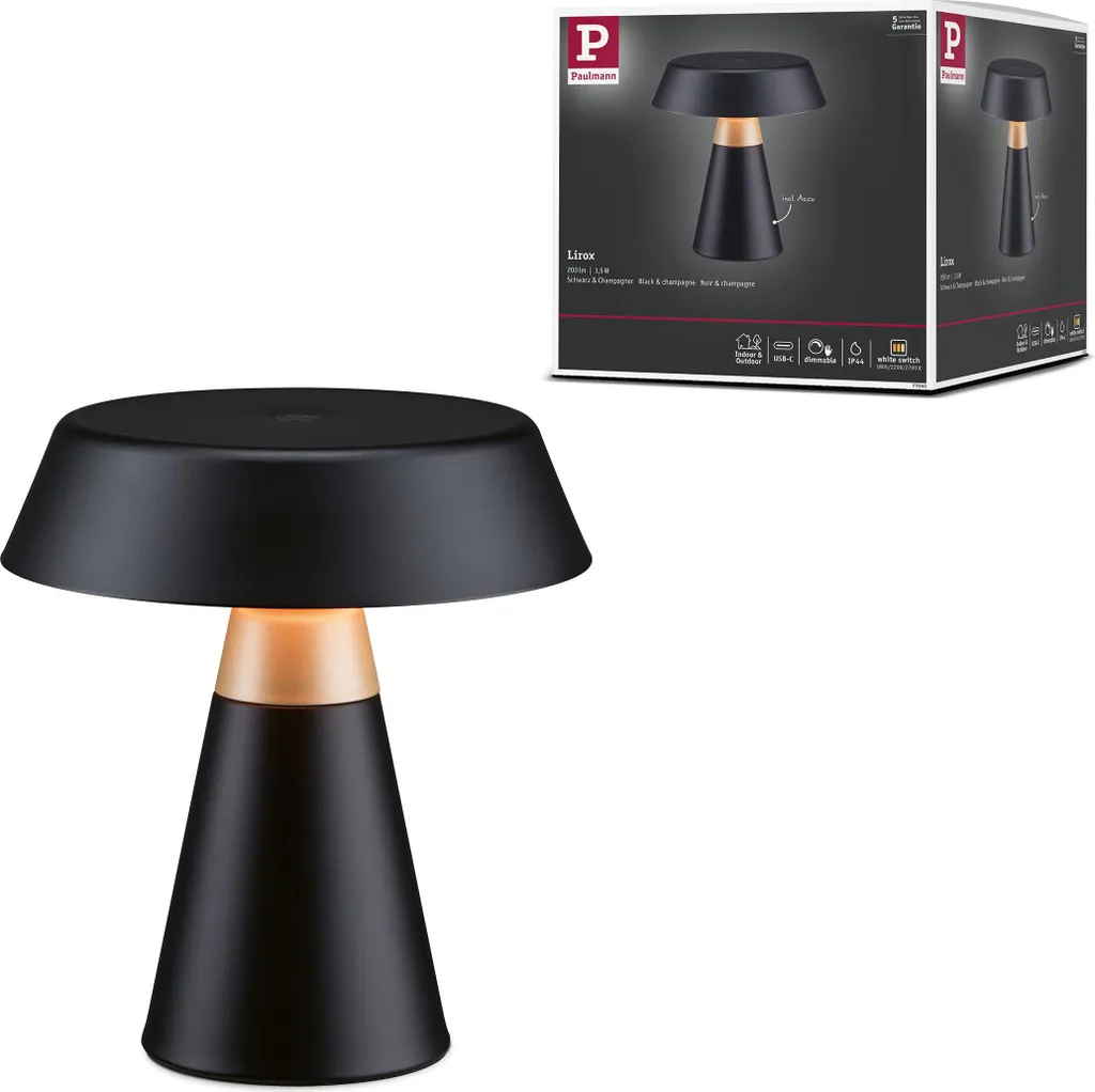 Fini les câbles : Lampe rechargeable Paulmann Lirox pour un intérieur net