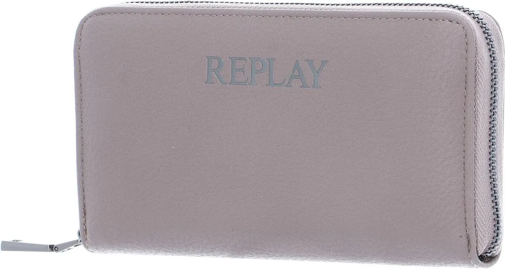 REPLAY Gusset Wallet with Zipper - Portafoglio Beige Dark Sand