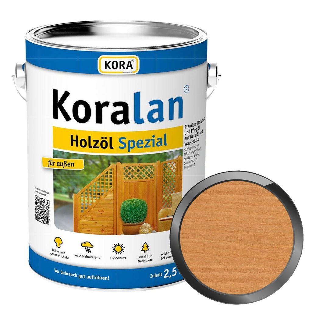 KORA Koralan Holzöl-Spezial 2.5 Liter UV Natur Produktbild 