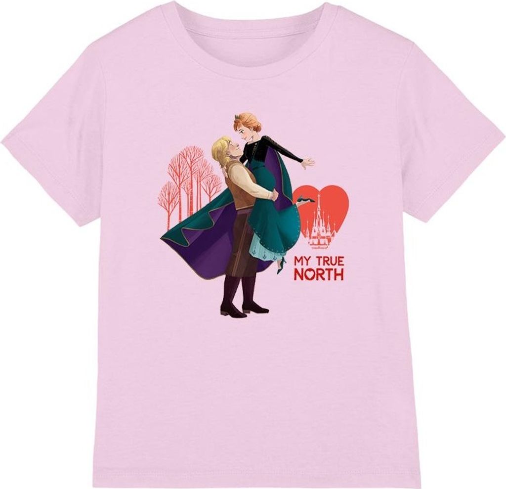 Frozen - "My True North" T-Shirt für Kinder - Valentinstag TV4014 (152-158) (Pink)