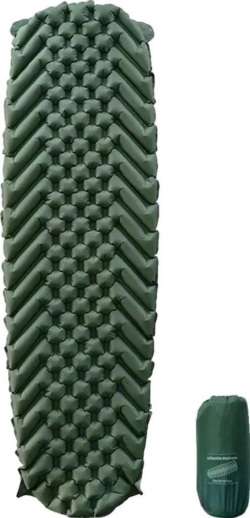 Matelas de camping autogonflant vert - Technologie confort ergonomique