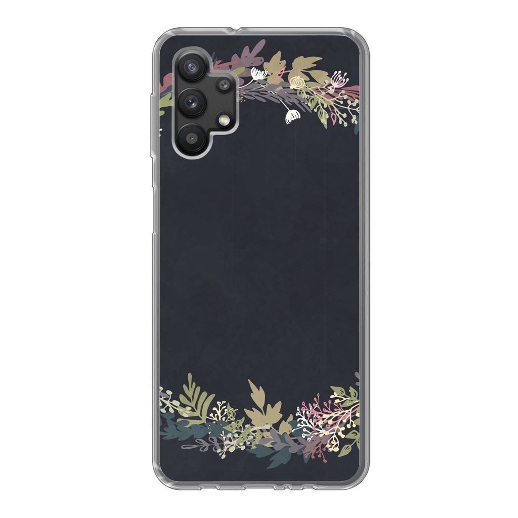 MuchoWow Handyhülle Schutzhülle Hülle für Samsung Galaxy A32 5G Girlande - Pastell - Sommer Silikon Softcase Handy Hülle - Softcase