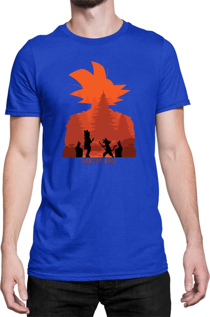 Herren T-Shirt Dragon Anime Manga Ball Z Goku 02, Man S / Blau