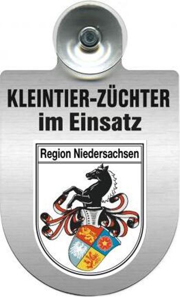 Einsatzschild Windschutzscheibe -Kleintierzüchter im Einsatz - incl. Regionen nach Wahl - 309360 - Color - Region Niedersachsen