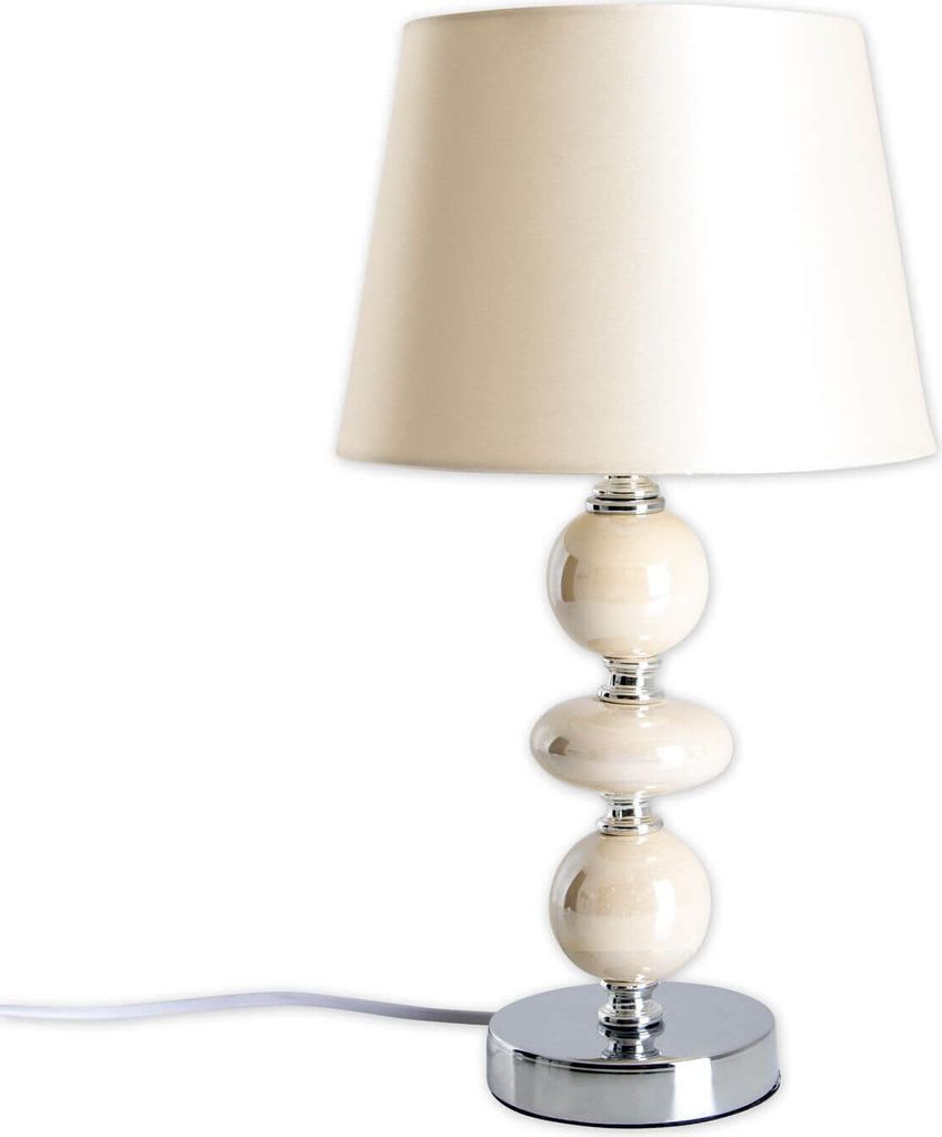 Näve E14 Tischleuchte ARAGA Ø20cm beige 3183511 Produktbild 