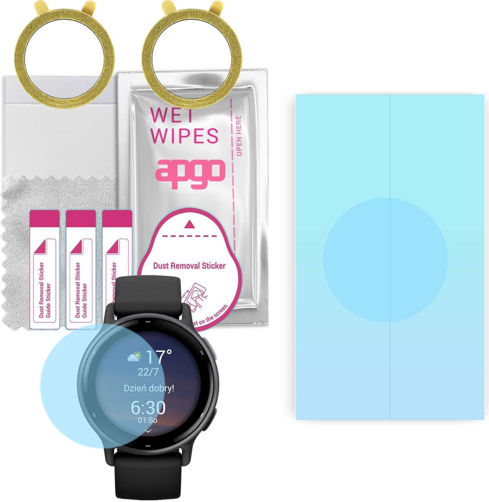 apgo 2 Stück HD HQ FLEX Schutzfolie kompatibel mit Garmin Produktbild 