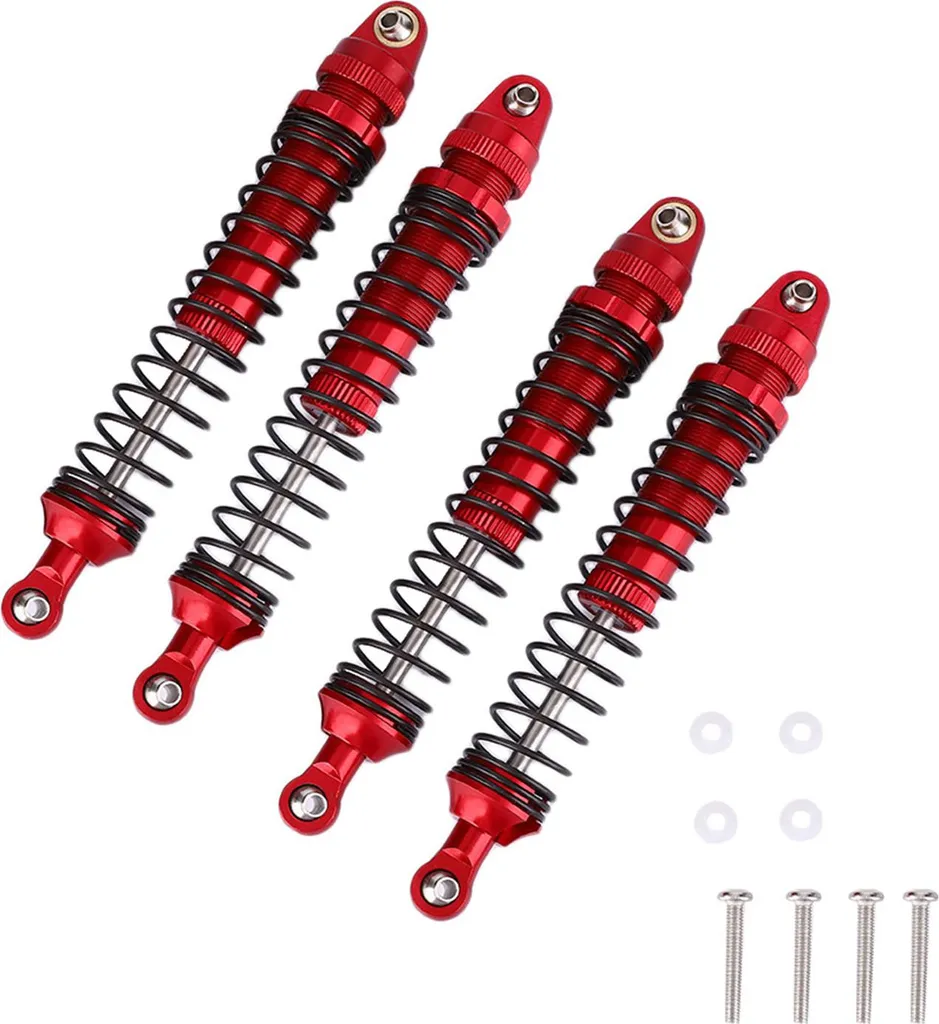 Ammortizzatore Metallo Rosso RC 1/10 SCX10 D90 - Accessori Ricambio 4pz