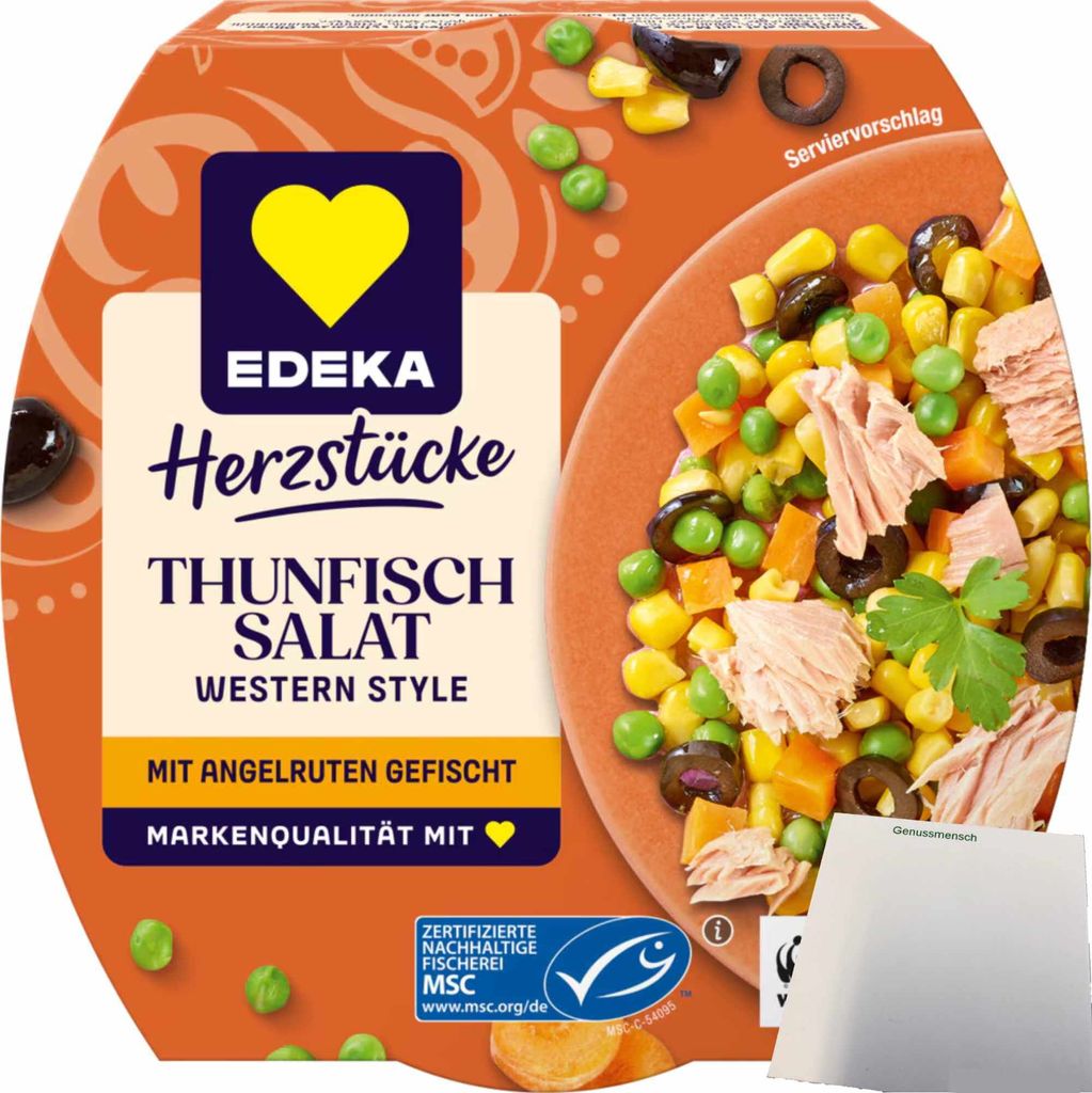 Edeka Herzstücke Thunfischsalat Western Style (160g Dose) + Produktbild 