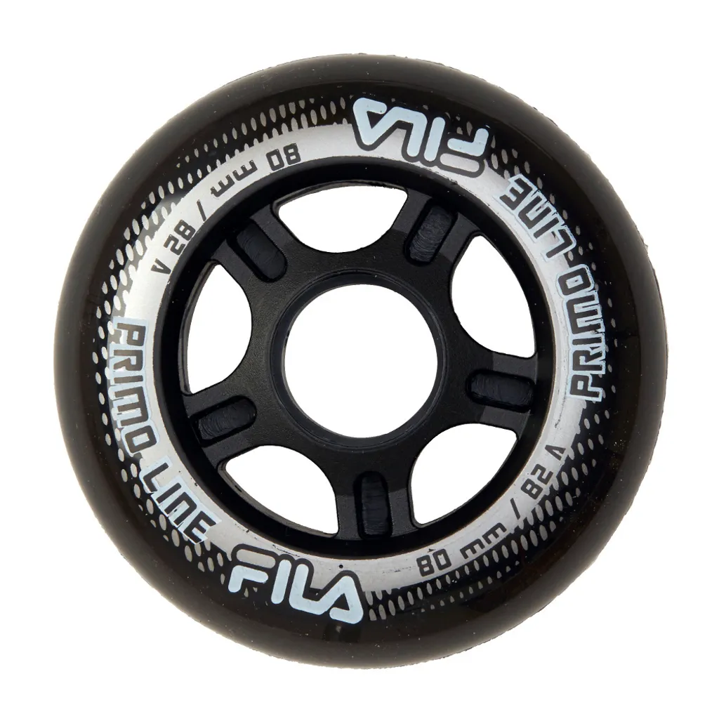 Roues Fila 80mm 82A noir haute performance avec gomme polyuréthane 8x