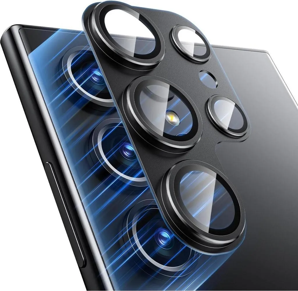 Vetro Temperato Fotocamera S24 Ultra 5G - Protezione 9H Black Metal