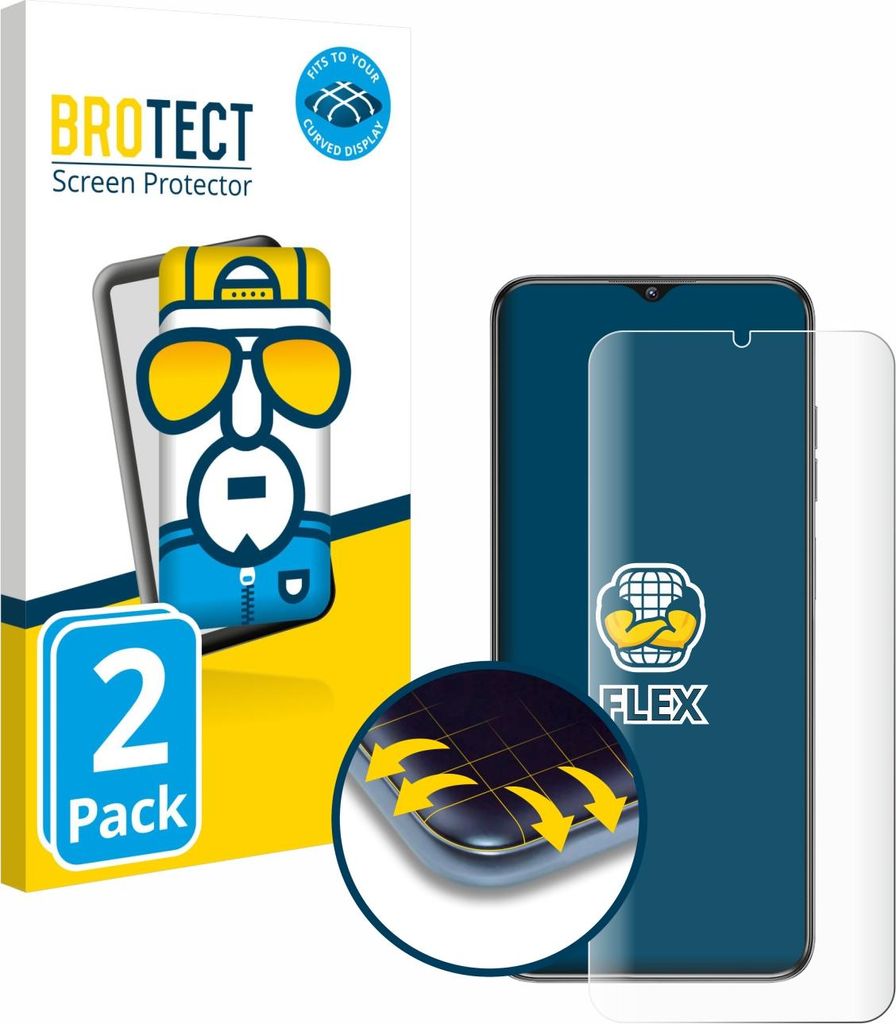 2x BROTECT Fullscreen Schutzfolie für Oukitel C1 Displayschutz Folie Fullcover Klar Transparent