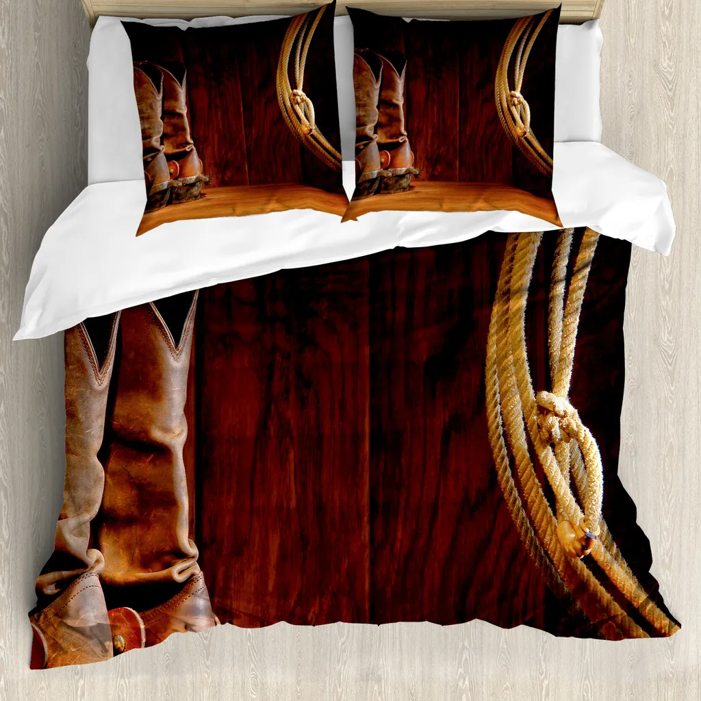Offerta Set Letto Western ABAKUHAUS - Copripiumino 200x200 + Federe