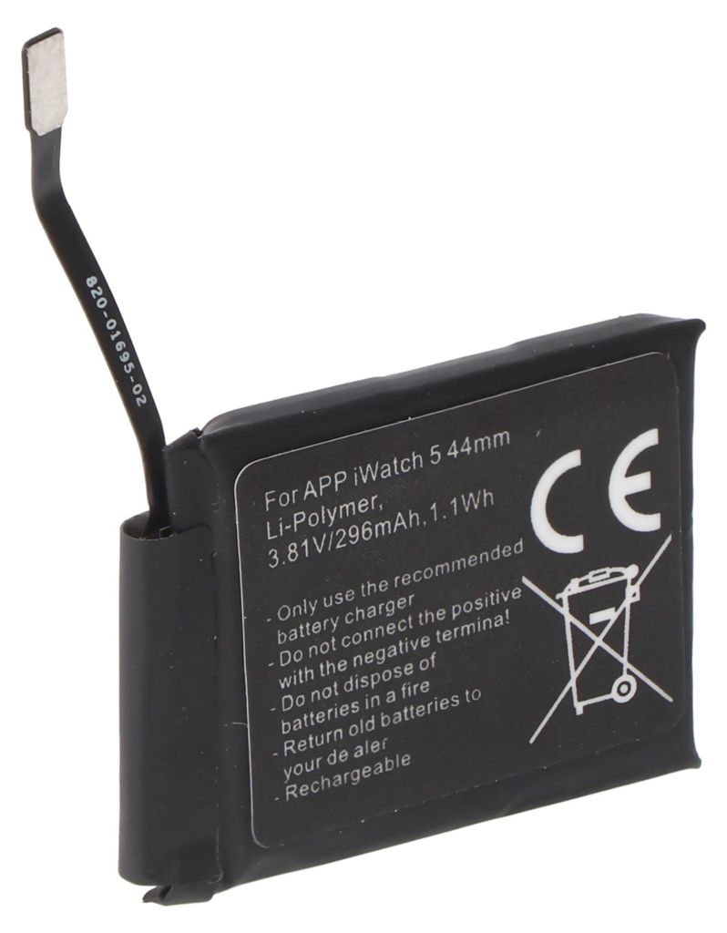 Akku nur passend für Apple Watch 5 44mm, A2181, A2157, Produktbild 