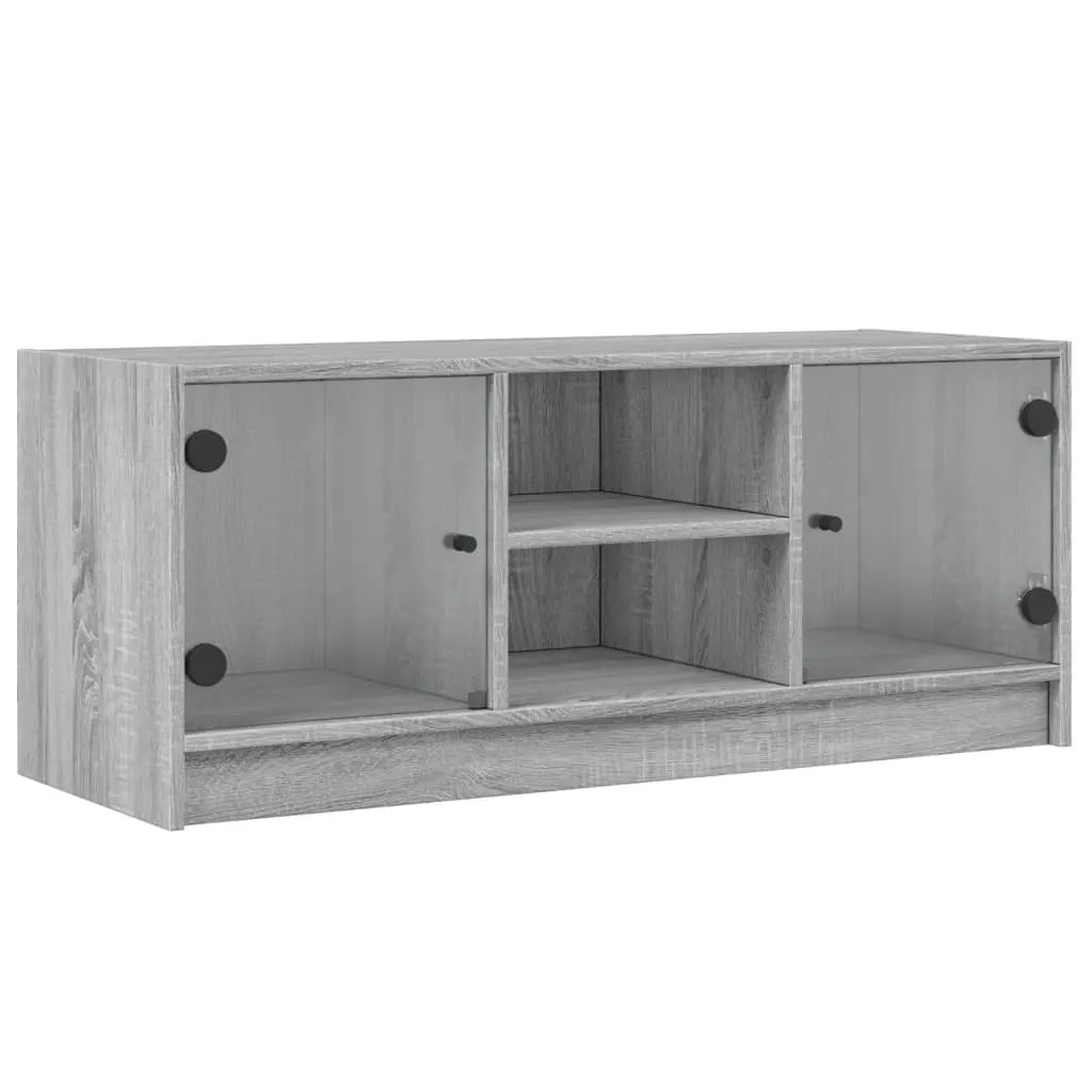 Supporto TV SYFAX™ 102cm Grigio Sonoma - Ante Vetro Robuste e Stabili