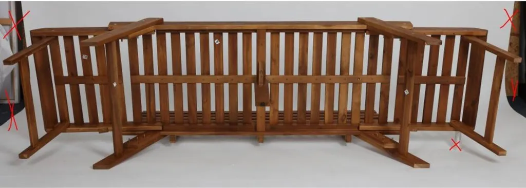 Banc Pliable Acacia 196cm - Solution gain de place pour Jardin - 22