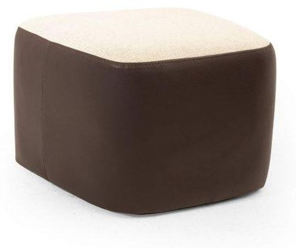 Stilvoll Braun Farbe Soft Hocker Kunstleder Perfekte Möbel in Wohnzimmer