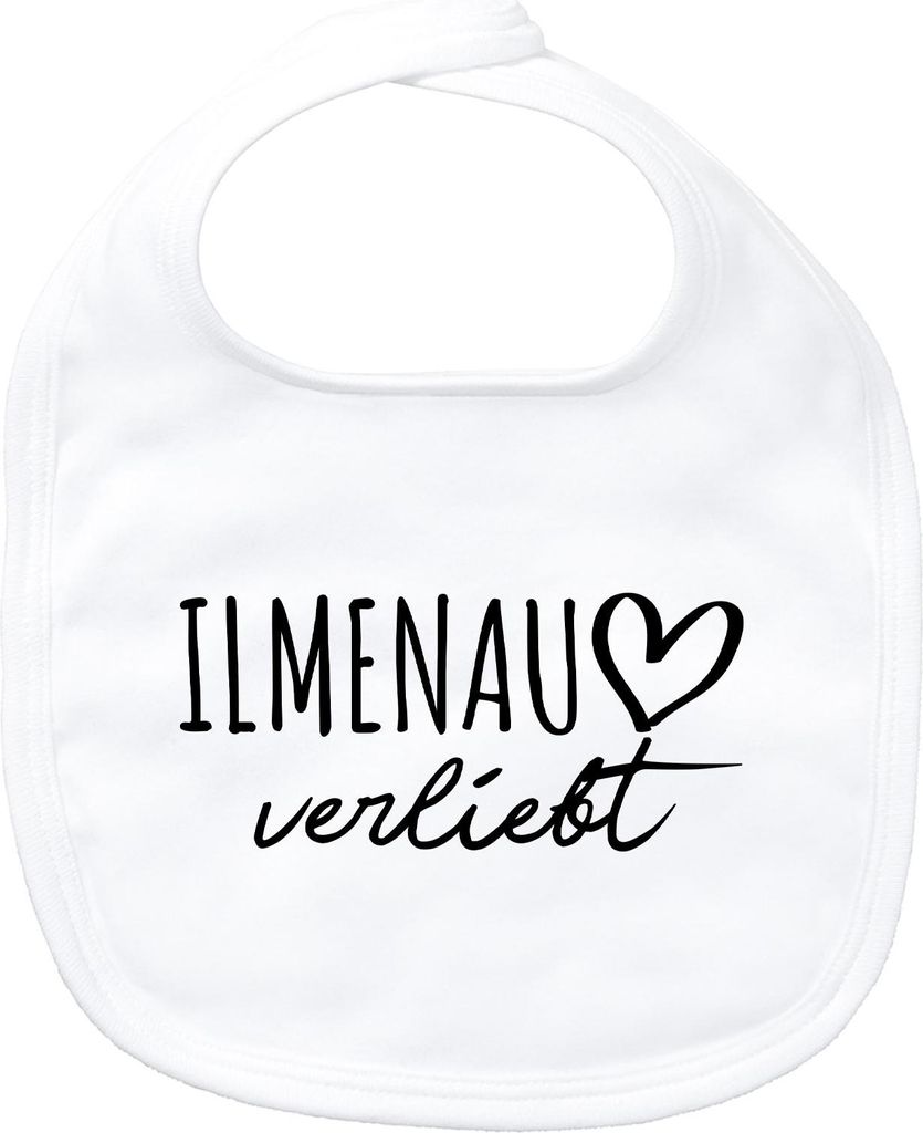 Huuraa Baby Lätzchen Ilmenau verliebt White Klettverschluss Baumwolle Latz Geschenkidee