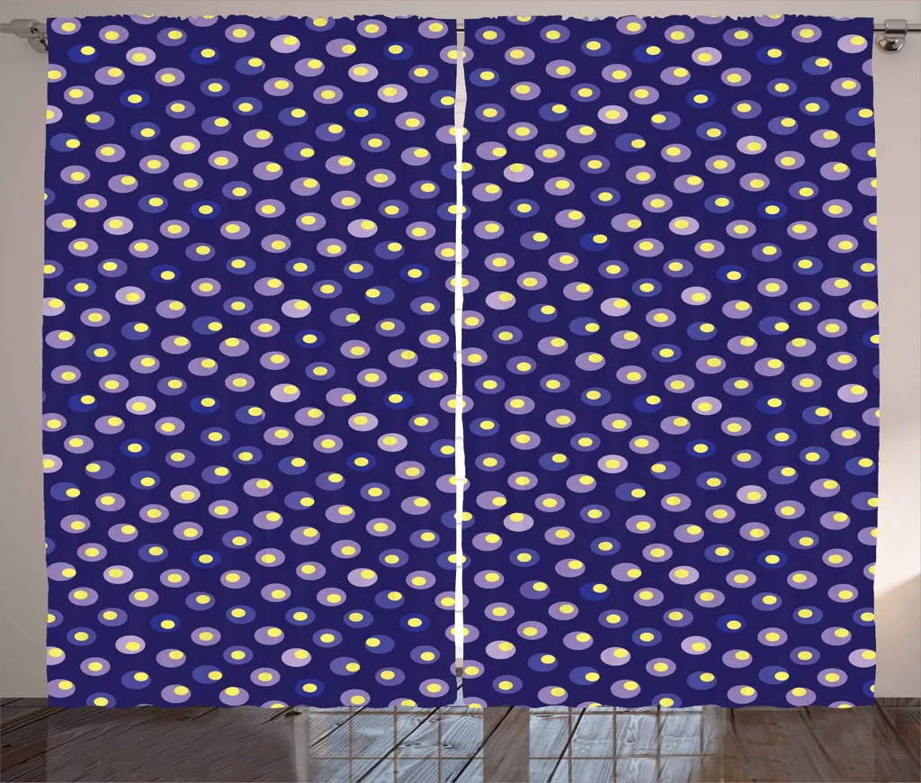 Tenda Retrò Rustica ABAKUHAUS: Atmosfera Viola Indaco 280x245 cm