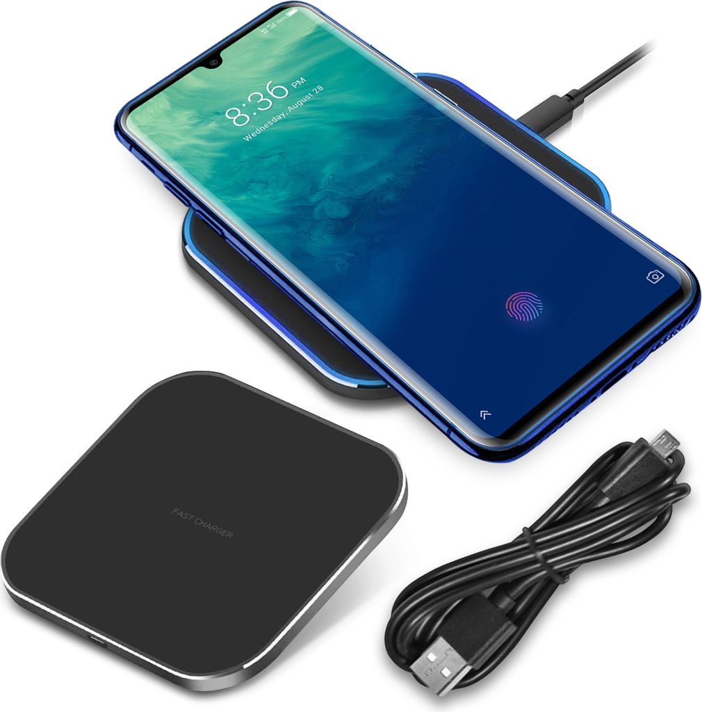 Induktives Schnell Ladegerät für ZTE Axon 9 Pro QI Wireless Ladestation Kabellos