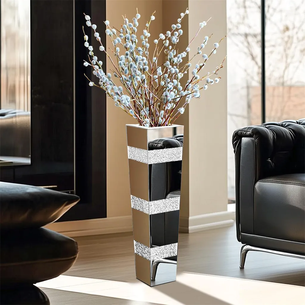 Vase en Verre Stable 71cm : Solution pour Grandes Fleurs et Tiges Hautes