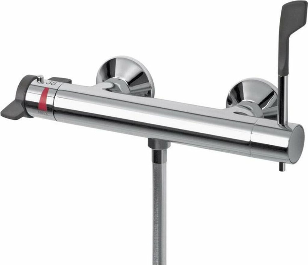 LEA Wand-Thermostat-Duscharmatur, Medizinischer Hebel, Chrom
