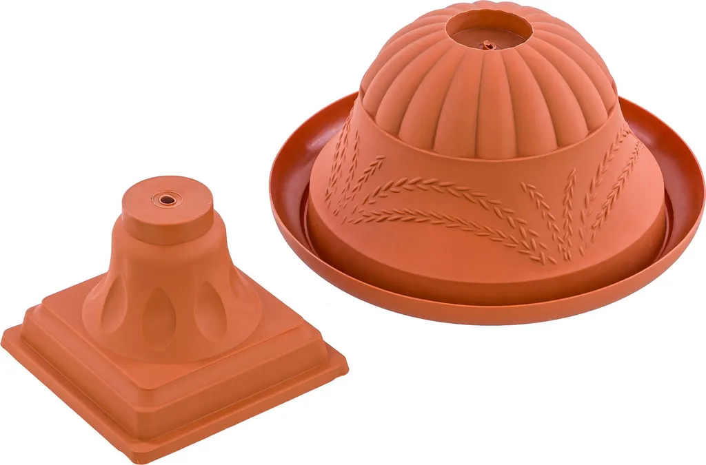 Pot de fleurs Ø 47 cm pour terrasse avec support surélevé terre cuite - 4