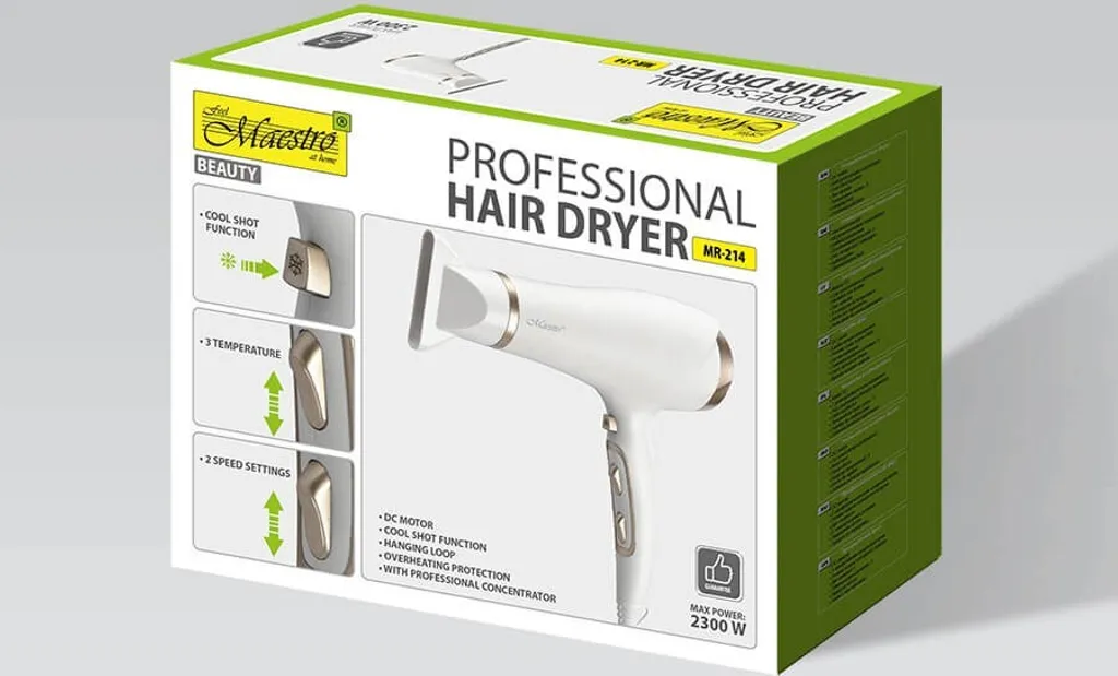 Sèche-cheveux Feel-Maestro 2300W séchage ultra rapide et mode ionique - 4