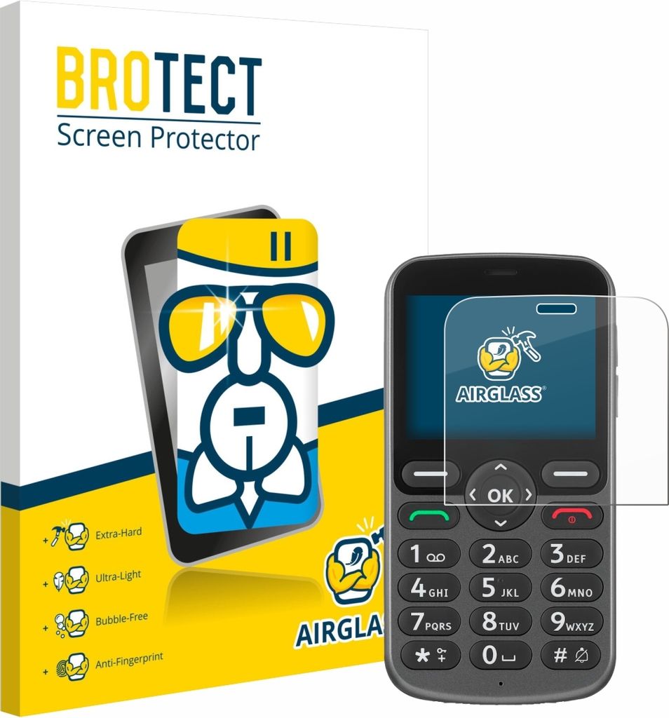BROTECT Schutzglas für Doro 1380 Schutzfolie Panzer Folie Glas Display Schutz klar