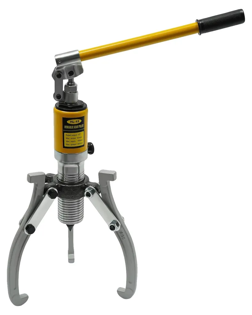 Extracteur hydraulique jaune multi-usages en acier au carbone renforcé