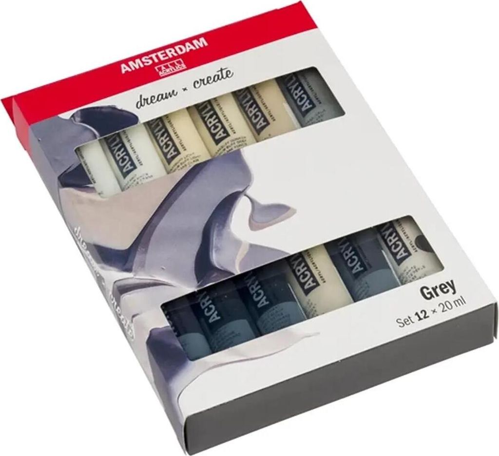 Amsterdam General Selection Sada akrylových barev Greys 12 Obrázek produktu 5